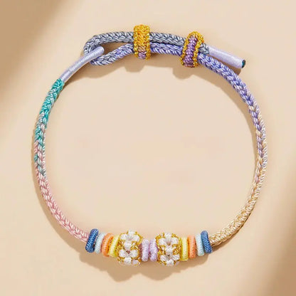 Kuromi Handmade Red String Bracelet | Colorful Braided Cord with Golden Accents | DIY Charm Bracelet - STAR8S