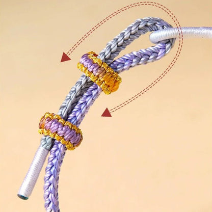 Kuromi Handmade Red String Bracelet | Colorful Braided Cord with Golden Accents | DIY Charm Bracelet - STAR8S