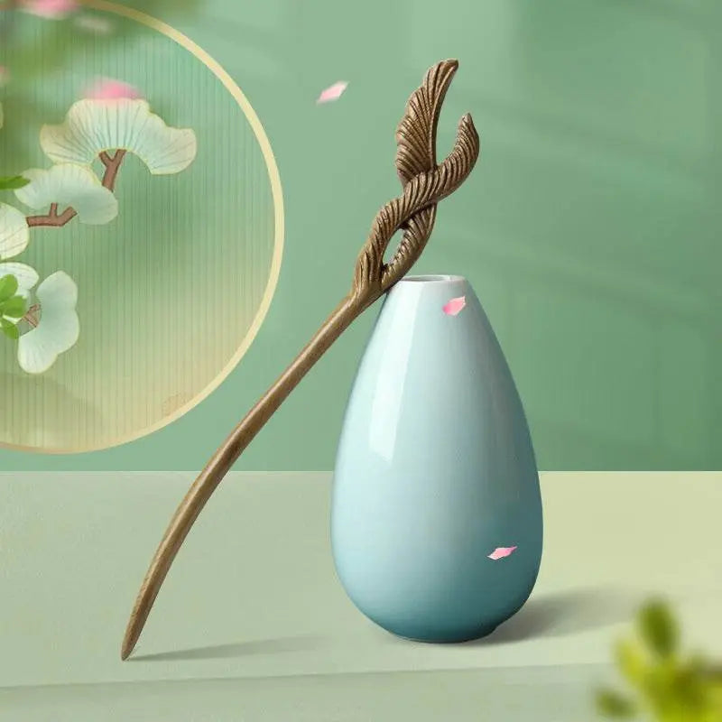 Long Wooden Hairpin for Vintage Court - style & Modern Hairstyling - STAR8S