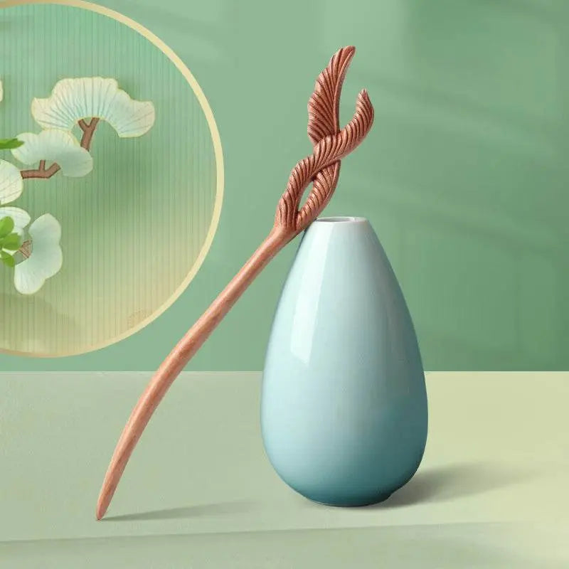 long wooden hairpin for vintage court - style & modern hairstyling - star8s