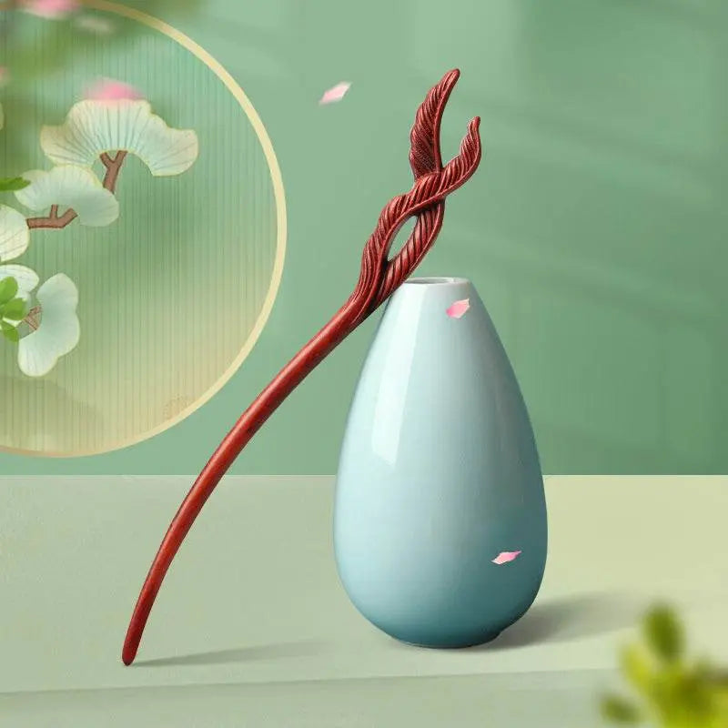 long wooden hairpin for vintage court - style & modern hairstyling - star8s