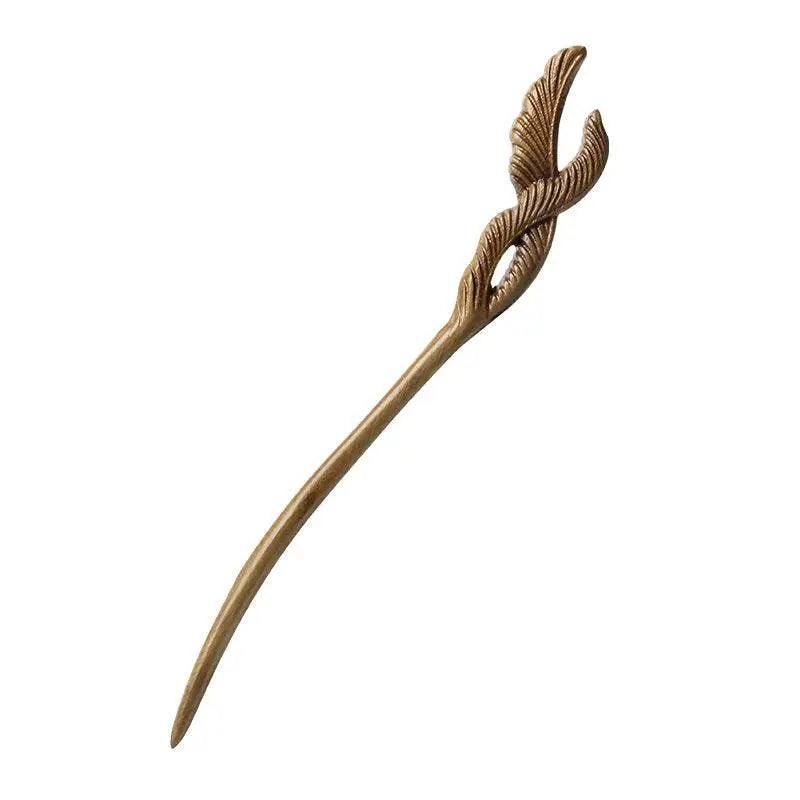 long wooden hairpin for vintage court - style & modern hairstyling - star8s