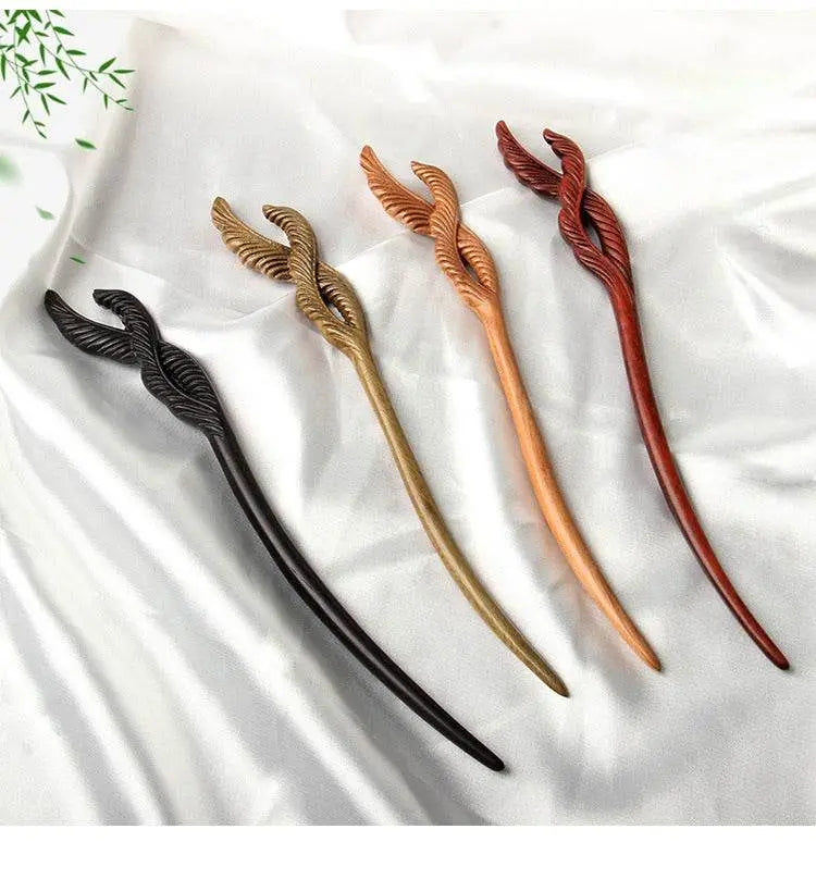 long wooden hairpin for vintage court - style & modern hairstyling - star8s