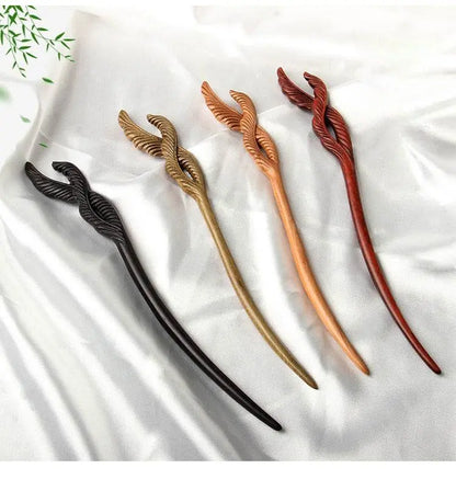 Long Wooden Hairpin for Vintage Court - style & Modern Hairstyling - STAR8S