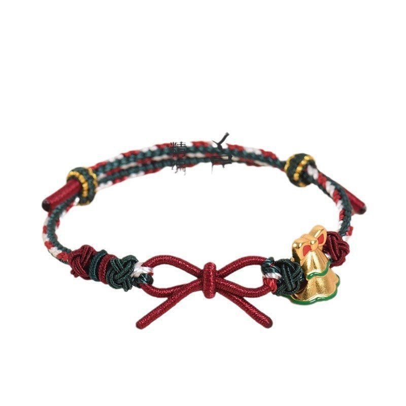 loving red string bracelet designer: christmas couple bowknot | star8s