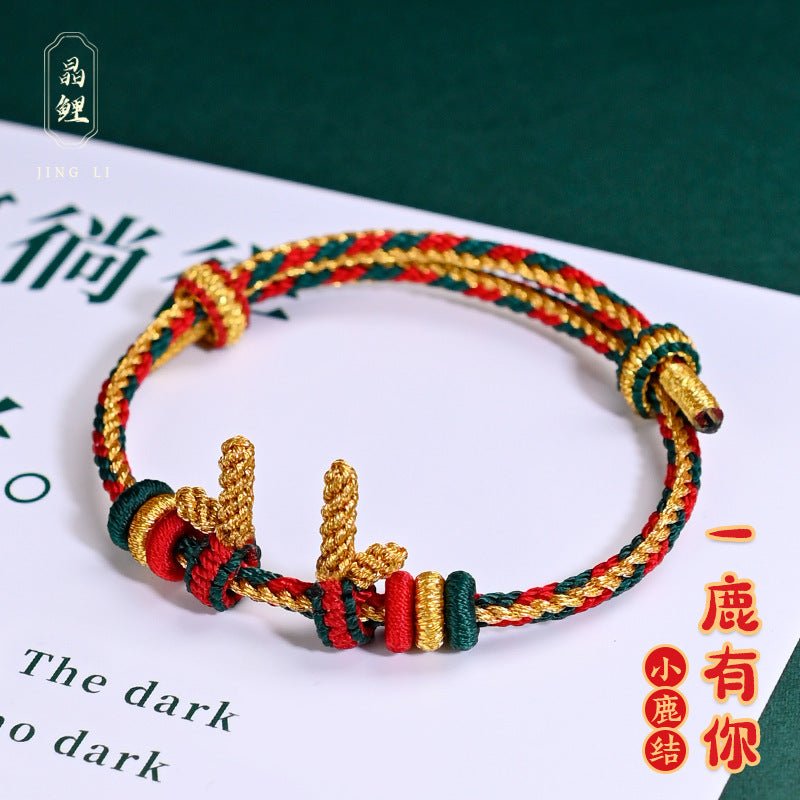loving red string bracelet designer: christmas couple bowknot | star8s