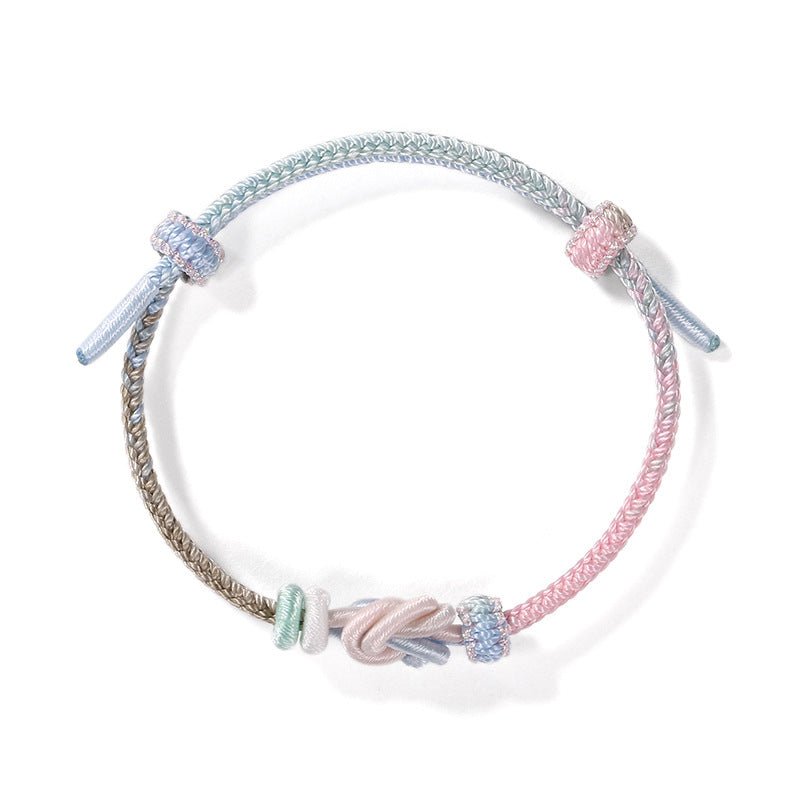 lucky adjustable red string bracelet: mandala gradient segment dyeing | star8s