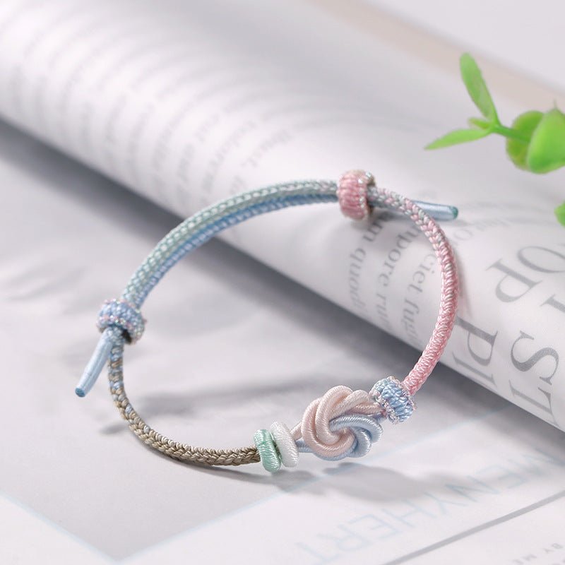 Lucky Adjustable Red String Bracelet: Mandala Gradient Segment Dyeing | STAR8S