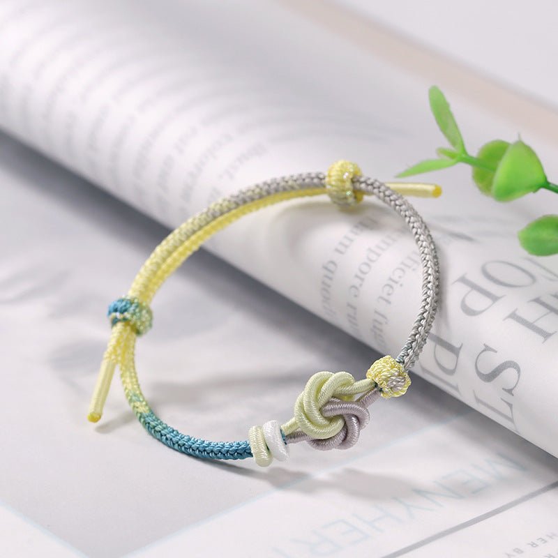 lucky adjustable red string bracelet: mandala gradient segment dyeing | star8s