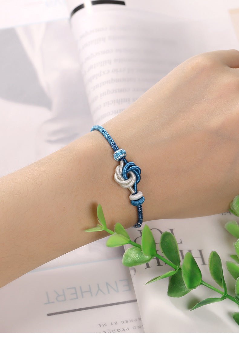 lucky adjustable red string bracelet: mandala gradient segment dyeing | star8s