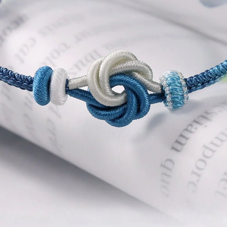 lucky adjustable red string bracelet: mandala gradient segment dyeing | star8s - star8s