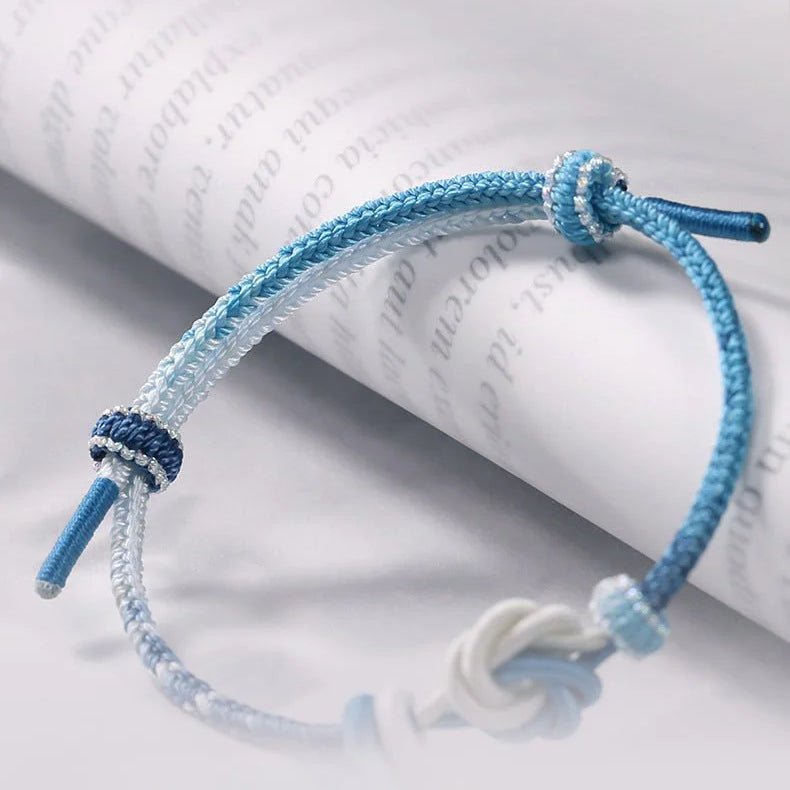 lucky adjustable red string bracelet: mandala gradient segment dyeing | star8s - star8s