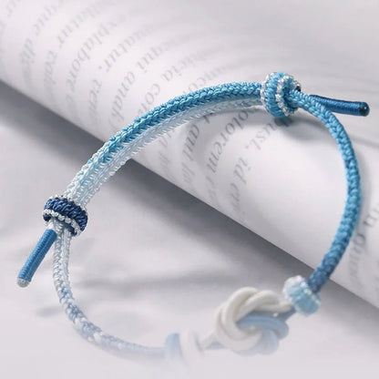 Lucky Adjustable Red String Bracelet: Mandala Gradient Segment Dyeing | STAR8S - STAR8S