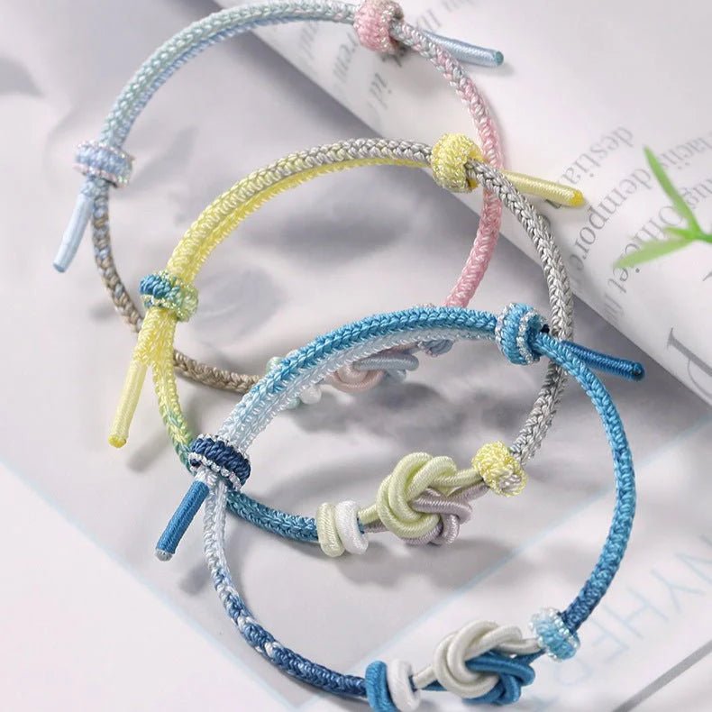 Lucky Adjustable Red String Bracelet: Mandala Gradient Segment Dyeing | STAR8S - STAR8S