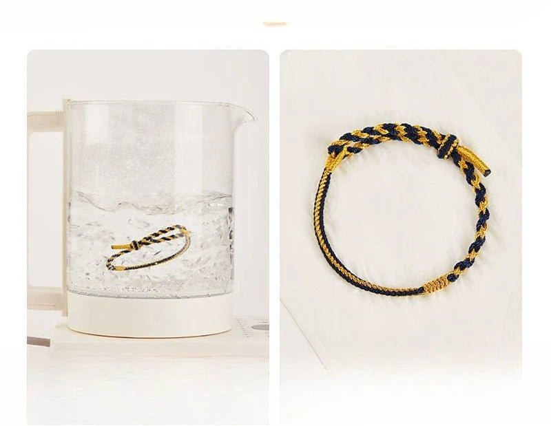 lucky celebrities wearing red string bracelet: eight - strand rope womens | star8s - star8s