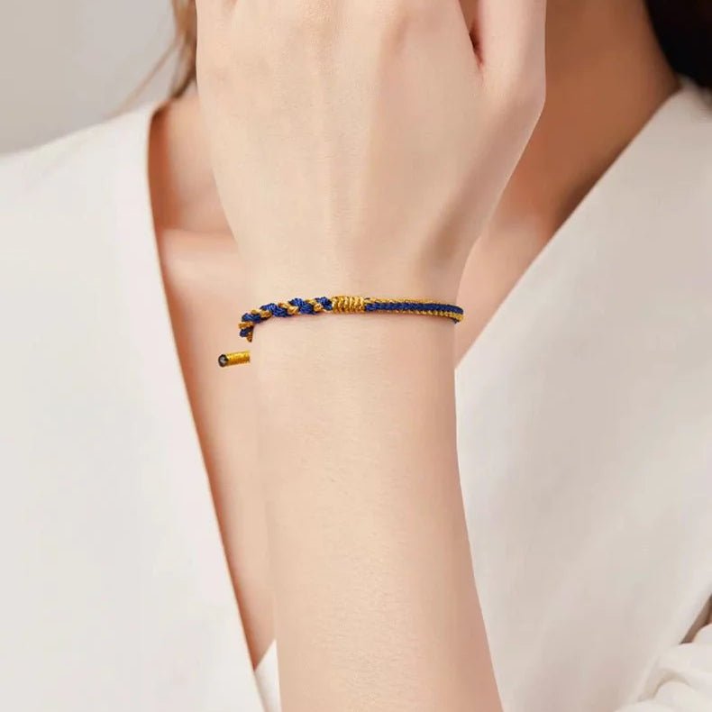 lucky celebrities wearing red string bracelet: eight - strand rope womens | star8s - star8s