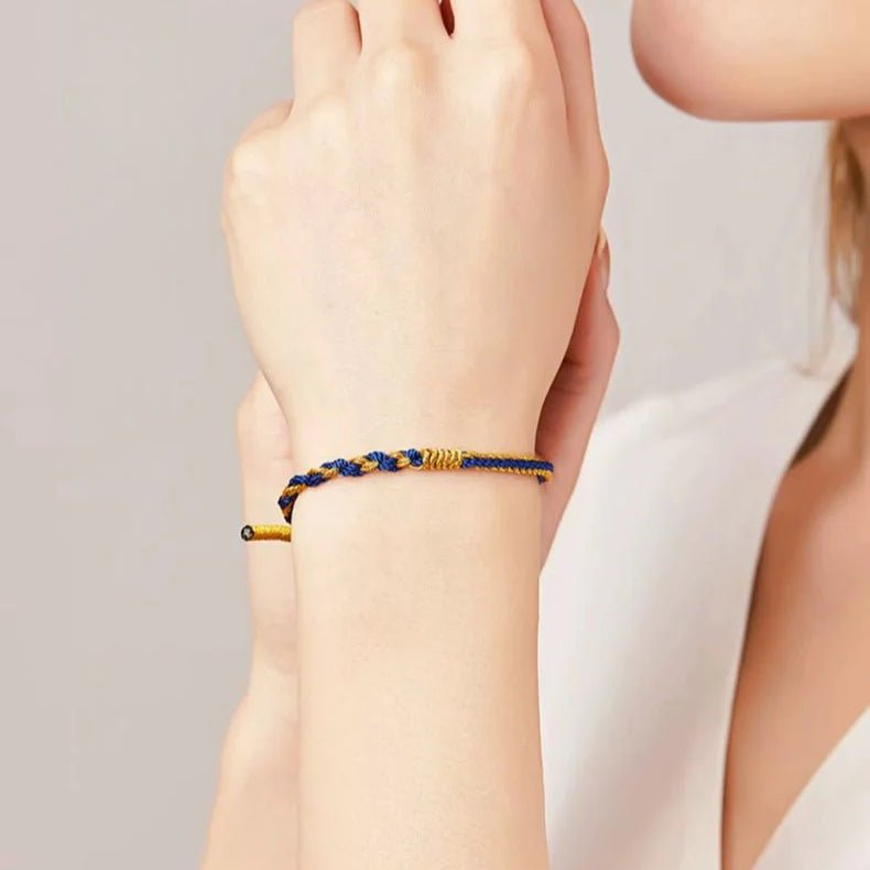 lucky celebrities wearing red string bracelet: eight - strand rope womens | star8s - star8s