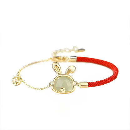 Lucky Jade Bracelet - Hetian Jade, 925 Silver, Chinese Zodiac, Snake | STAR8S