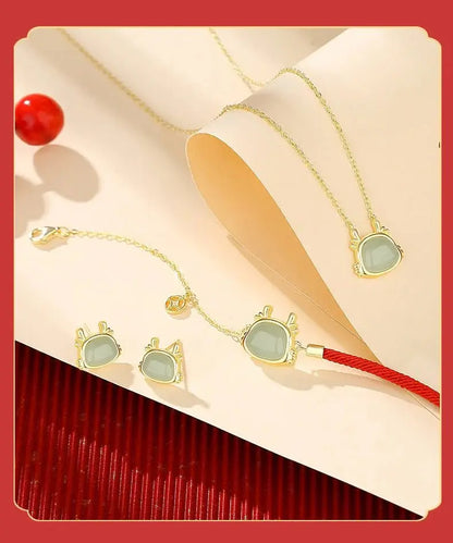 Lucky Jade Bracelet - Hetian Jade, 925 Silver, Chinese Zodiac, Snake | STAR8S - STAR8S