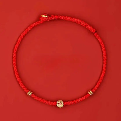 Snake Year Crystal & 925 Sterling Silver Blessing - character Red Rope Bracelet for Women - STAR8S