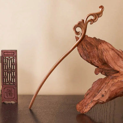 Mahogany Handmade Hairpin for Hanfu & Stylish Bun - STAR8S