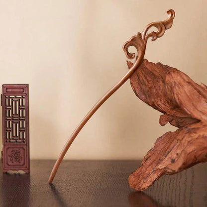Mahogany Handmade Hairpin for Hanfu & Stylish Bun - STAR8S