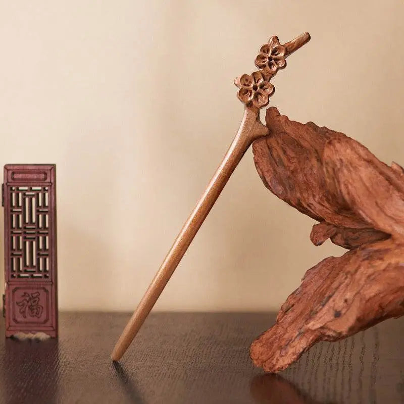 Mahogany Handmade Hairpin for Hanfu & Stylish Bun - STAR8S