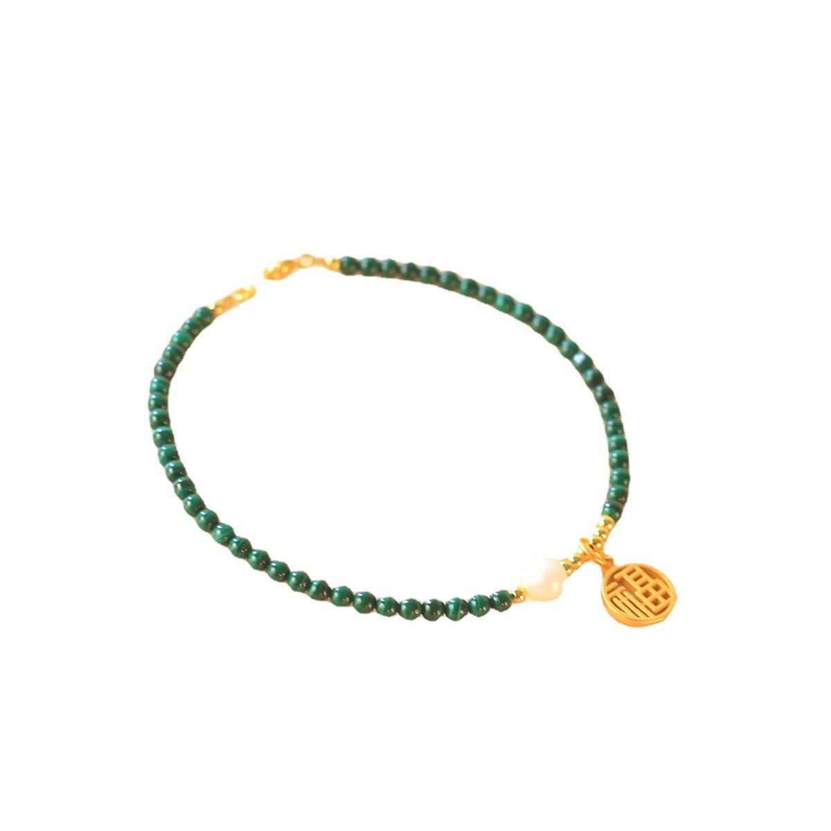 malachite & pearl delicate bracelet – good things are coming - star8s