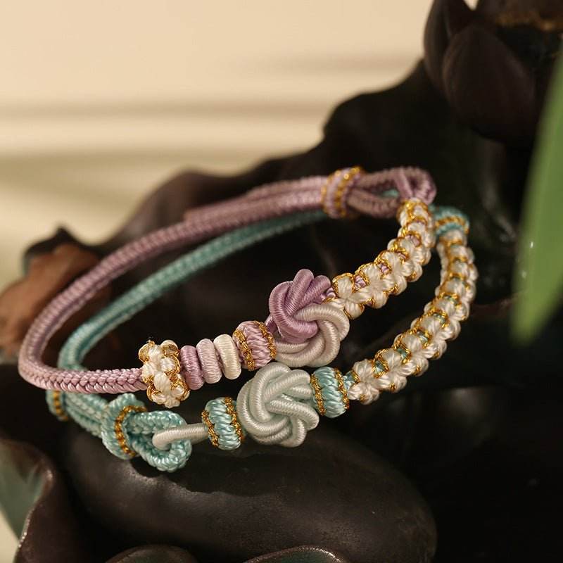 mandala - knot bracelet, hand - woven lucky jewelry for besties & year of birth - star8s