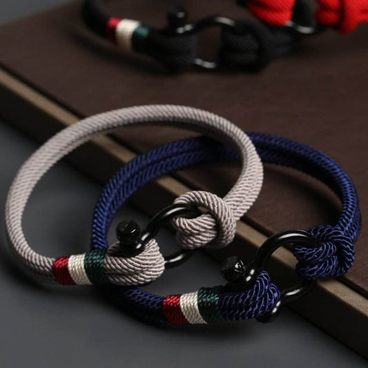 Men's Outdoor Woven Bracelet, Stylish and Practical for Trendy Guys - STAR8S
