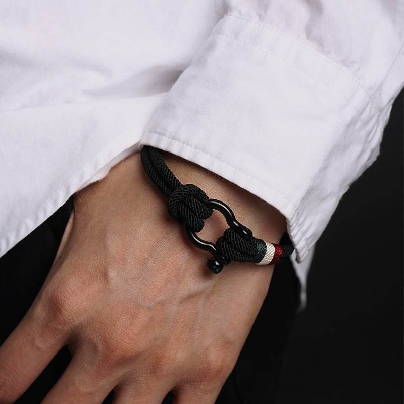 men's outdoor woven bracelet, stylish and practical for trendy guys - star8s