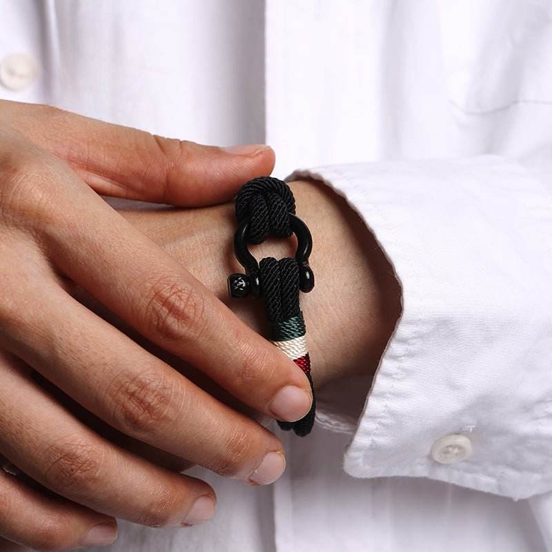 Men's Outdoor Woven Bracelet, Stylish and Practical for Trendy Guys - STAR8S