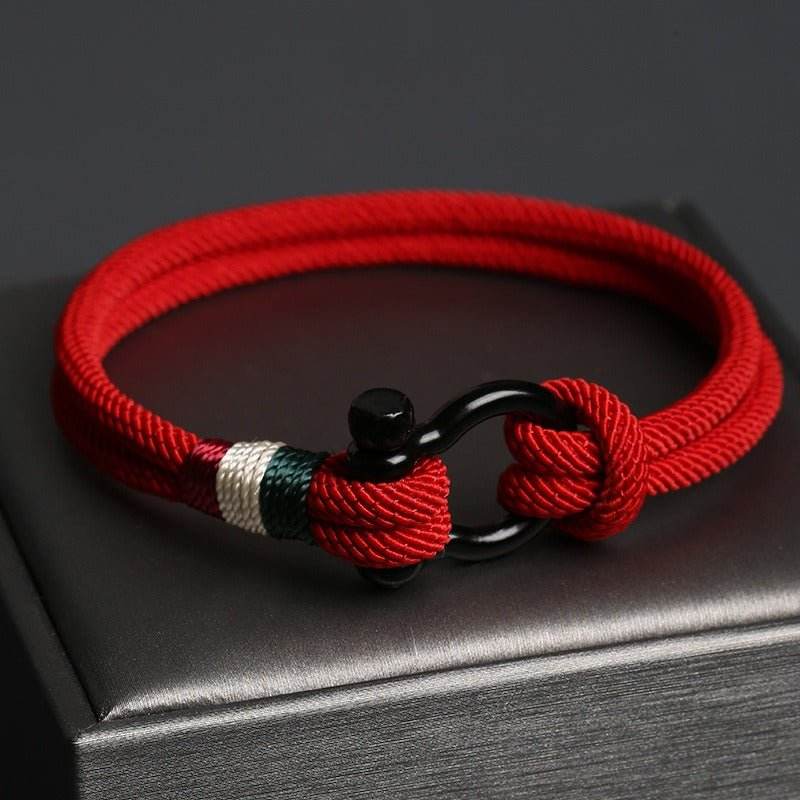 men's outdoor woven bracelet, stylish and practical for trendy guys - star8s