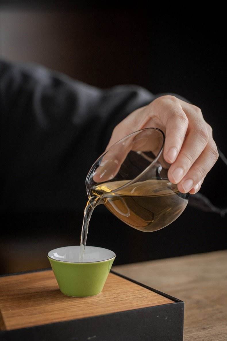 Monochrome Glaze Gold Tracing Ceramic Tea Set Portable Travel One Pot Two Cups - STAR8S