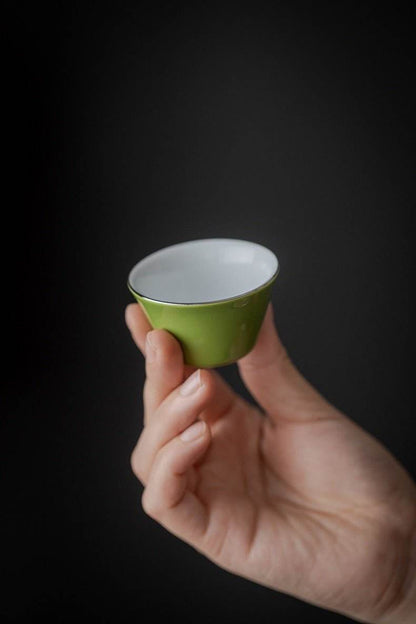 Monochrome Glaze Gold Tracing Ceramic Tea Set Portable Travel One Pot Two Cups - STAR8S