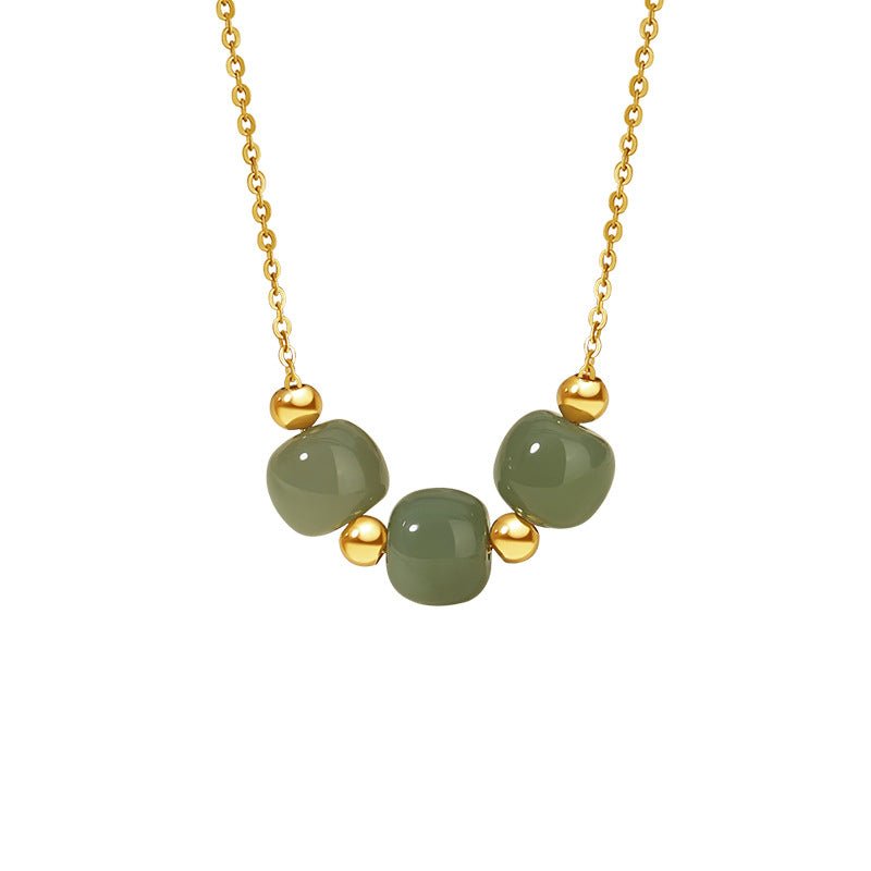 Mother’s Day Jade Necklace - Sterling Silver 925 Heitian Round Bead | STAR8S