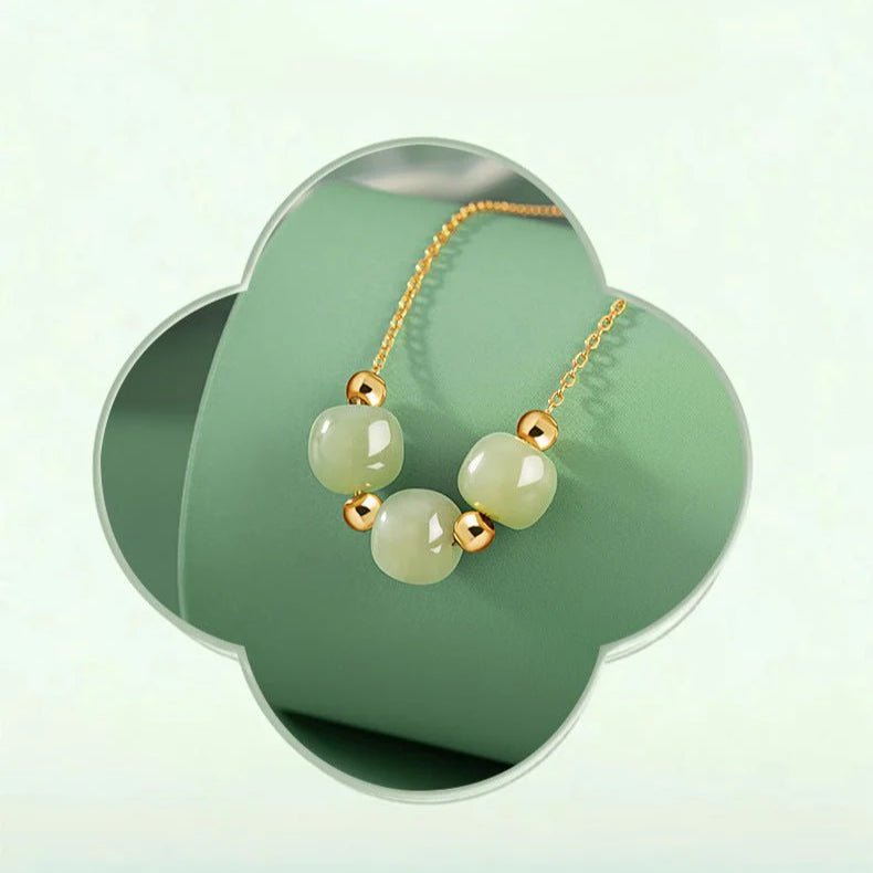 mother’s day jade necklace - sterling silver 925 heitian round bead | star8s - star8s