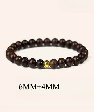 Natural Brunei Agarwood Buddha Bead Bracelet for Tiger - zodiac Natal Year - STAR8S