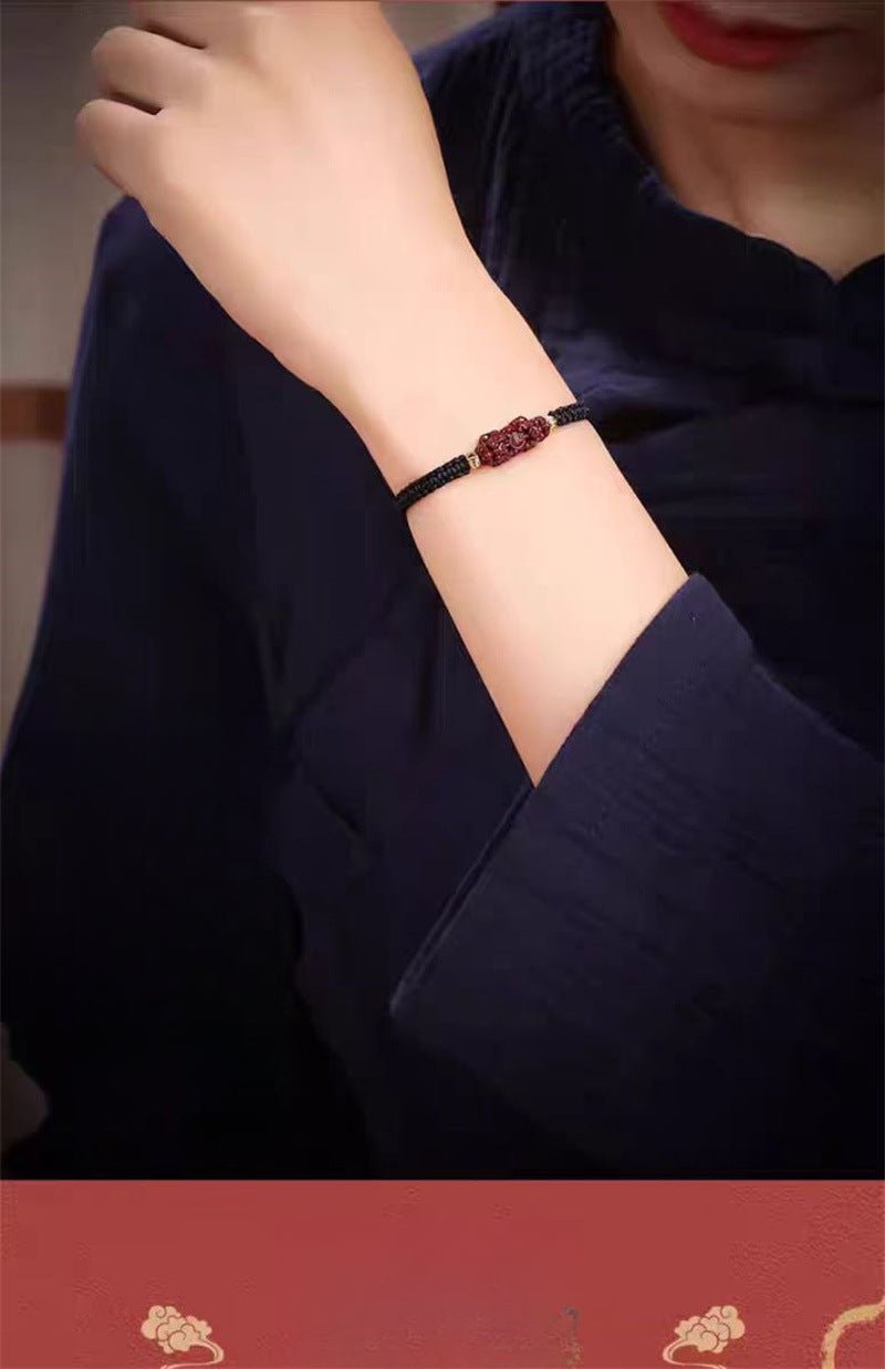natural cinnabar pi xiu red string bracelet for prosperity & protection – adjustable for men & women - star8s