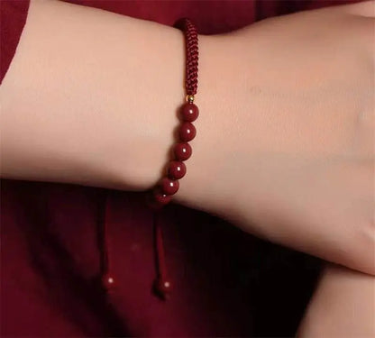 Natural Cinnabar Multicolored Braided Lucky Bracelet for Dragon Boat Festival - STAR8S