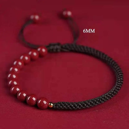 Natural Cinnabar Multicolored Braided Lucky Bracelet for Dragon Boat Festival - STAR8S