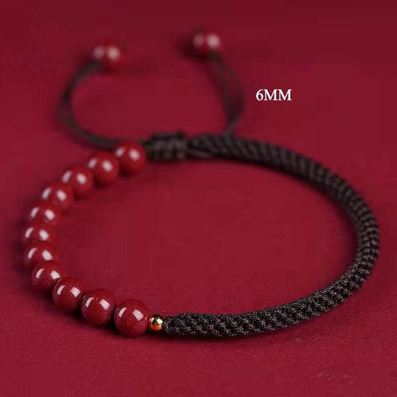 Natural Cinnabar Multicolored Braided Lucky Bracelet for Dragon Boat Festival - STAR8S