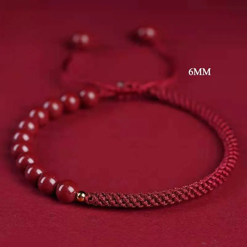 natural cinnabar multicolored braided lucky bracelet for dragon boat festival - star8s