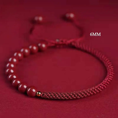 Natural Cinnabar Multicolored Braided Lucky Bracelet for Dragon Boat Festival - STAR8S