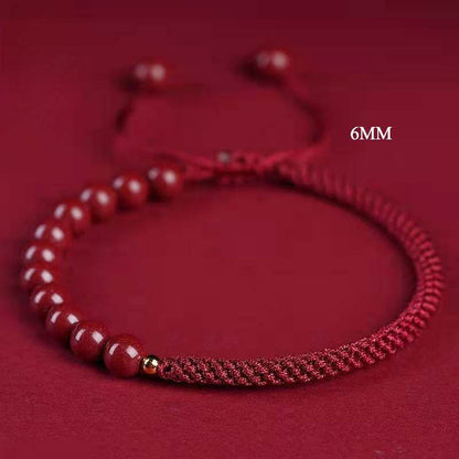 Natural Cinnabar Multicolored Braided Lucky Bracelet for Dragon Boat Festival - STAR8S