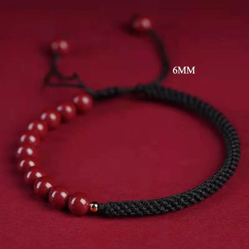 natural cinnabar multicolored braided lucky bracelet for dragon boat festival - star8s