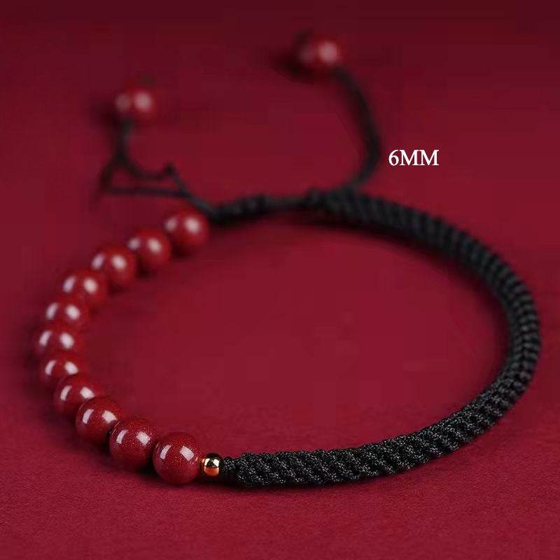 natural cinnabar multicolored braided lucky bracelet for dragon boat festival - star8s