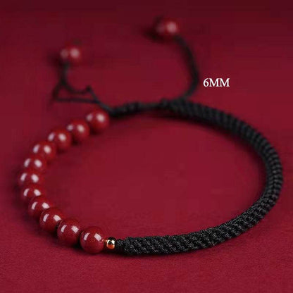 Natural Cinnabar Multicolored Braided Lucky Bracelet for Dragon Boat Festival - STAR8S