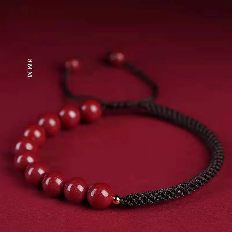 natural cinnabar multicolored braided lucky bracelet for dragon boat festival - star8s