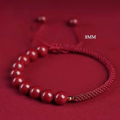 Natural Cinnabar Multicolored Braided Lucky Bracelet for Dragon Boat Festival - STAR8S